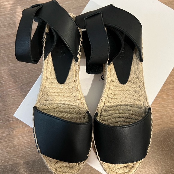 NWT Vince Edie Platform Espadrille Sandal, Black - Picture 7 of 16
